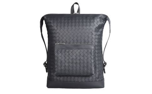 双肩包男背包大容量男包潮牌通勤ins商务时尚真皮编织包包