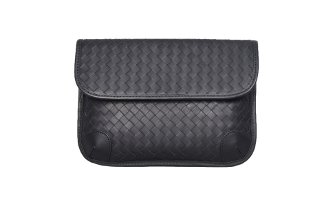 斜挎包男手拿包男士胸包胸前包真皮编织男包街头潮流青年潮牌横款