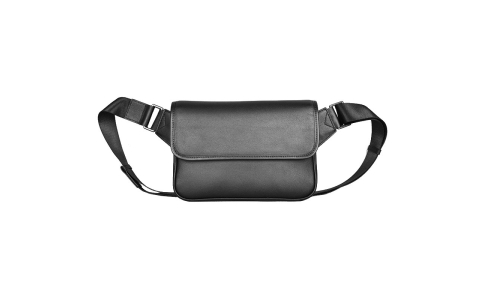 胸包男2024新款斜挎包横款真皮胸前包轻便款设计感小众翻盖式休闲