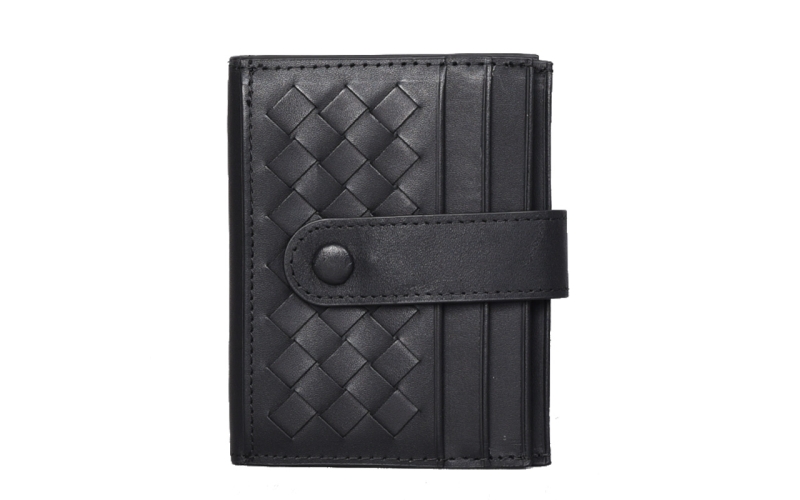 Wallet Card Holder for ID Credit Card 16 Cards Credential Bank Genuine Leather Woven Business Mini Wallet Brand Desige