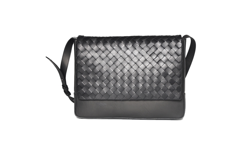Men Bags Shoulder Crossbody Messenger Bag Weaving Kitting Genuine Leather Designer Brand Fashion 2020 New Calf Skin Quality